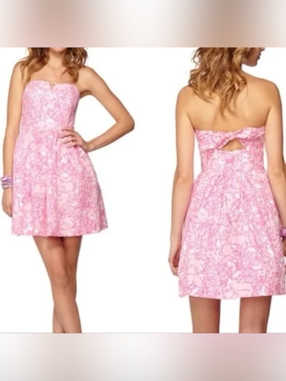 Lilly Pulitzer Rachelle She’s a‎ Fox Strapless Dress, Size 2 - Picture 3 of 10